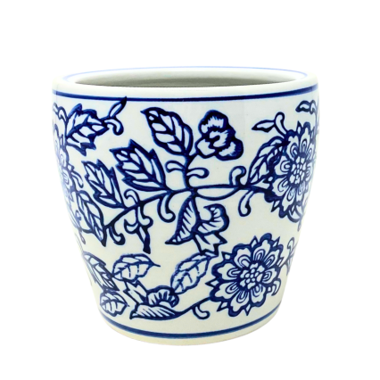 5" Porcelain Chinoiserie Planter