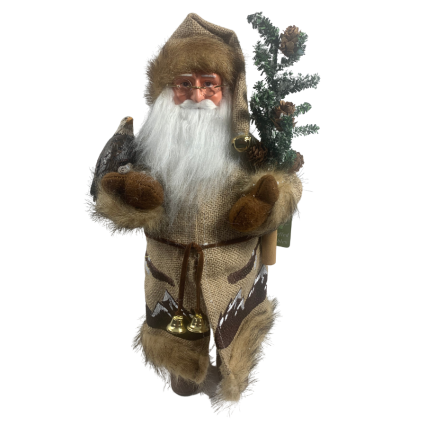 15" Christmas Santa w/ Eagle