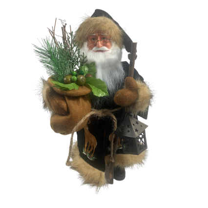 15" Christmas Santa with Lantern