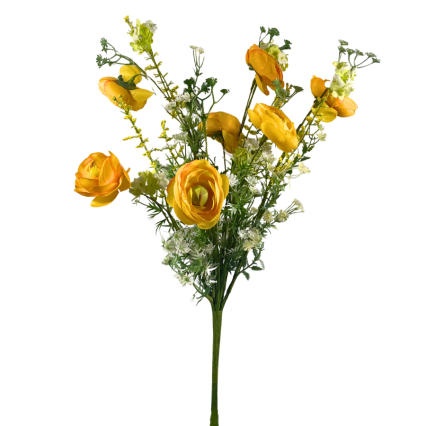 21" Ranunculus Filler Bush - Yellow