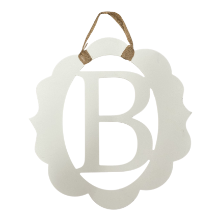 Monogram Quatrefoil B White