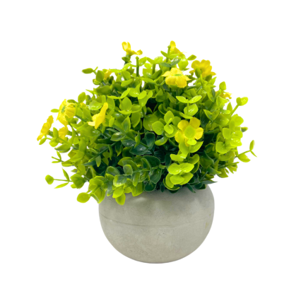 7" Yellow Flower Potted Plant