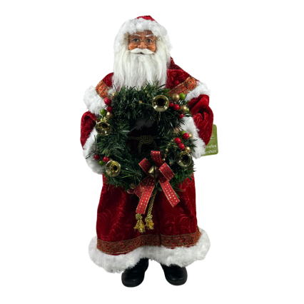 18" Santa w/ Wreath