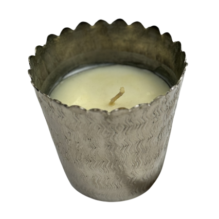 3.5" Candle in Metal Holder