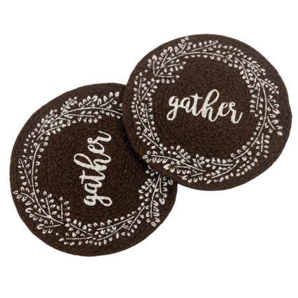 9" Gather Braided Round 2pc Trivet