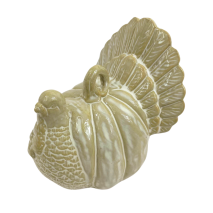 Turkey-Pumpkin Figurine - Beige