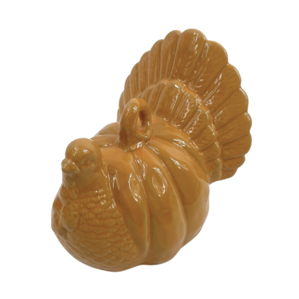 Turkey-Pumpkin Figurine - Brown