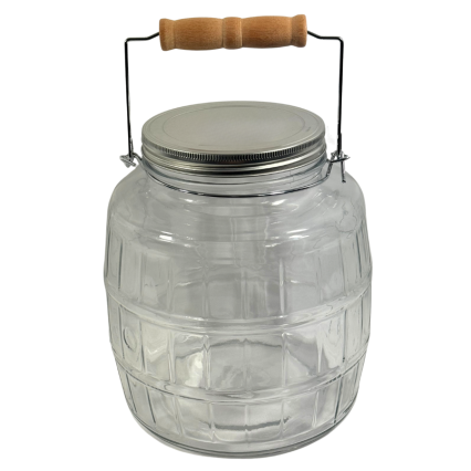 3.8 liter Glass Jar with Attachable Handle