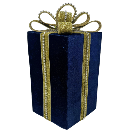10.5" Navy Blue Velvet Gift Box