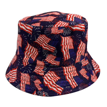 American Flag Bucket Hat - Blue