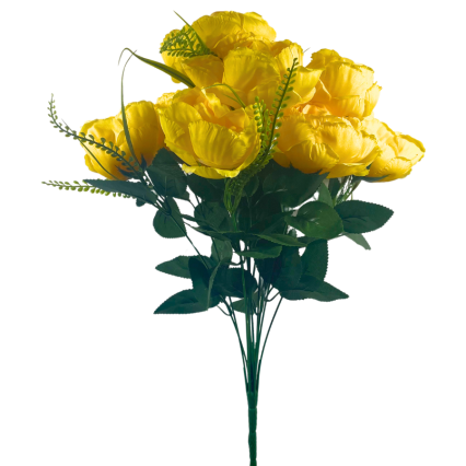 20" Cabbage Rose Bush - Yellow