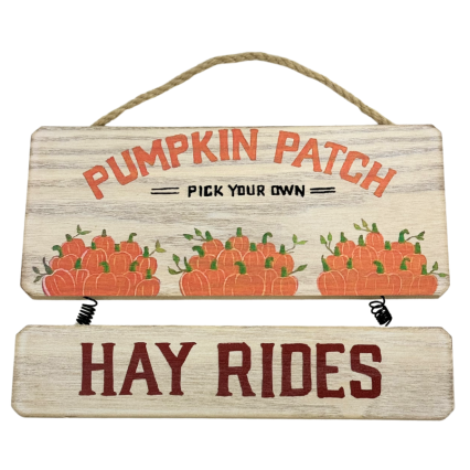 Pumpkin Patch and Hay Rides Wall Sign