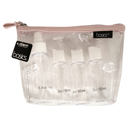 Clear Travel Pouch with Bottles