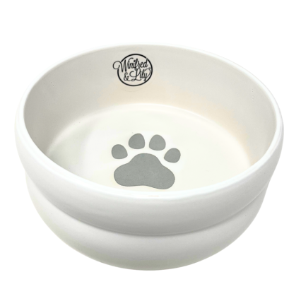 2.5" Bubble Pet Bowl - White