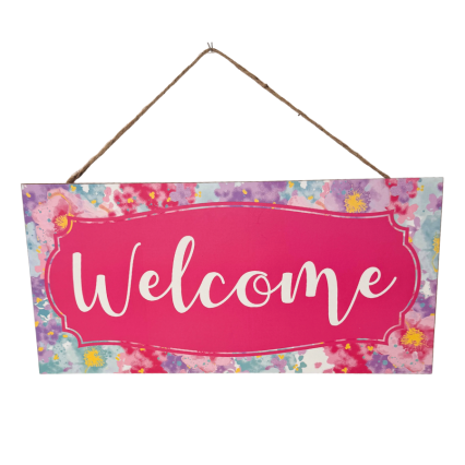 12" Watercolor Welcome Sign
