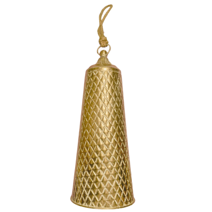 25" Long Metal Gold Hanging Bell