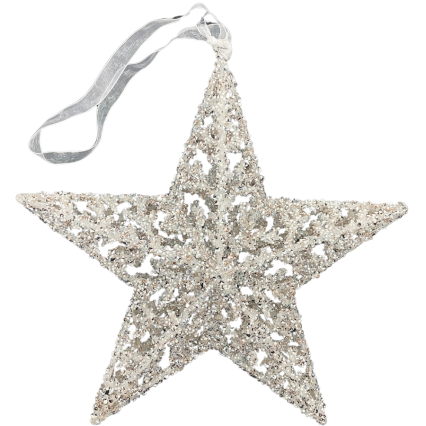 10.5" Beaded 3D Star Ornament