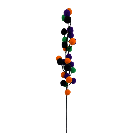 27" Halloween Pom Poms Pick