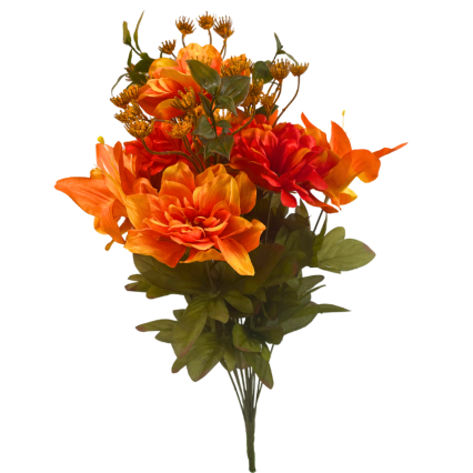 20" Orange Floral Bouquet