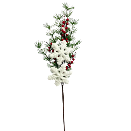 25" Snowflakes and Berries Winter Pick