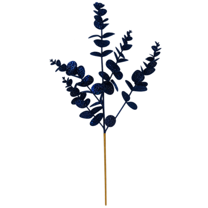 30" Glitter Eucalyptus Pick - Deep Blue