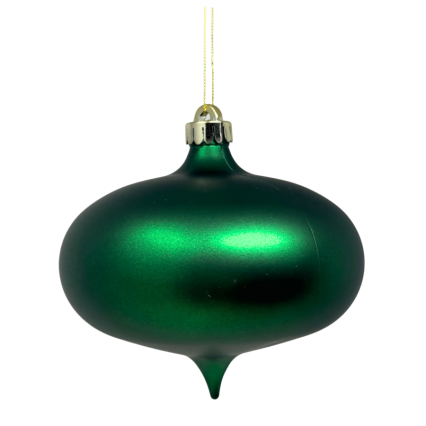 6" Onion Shaped Ornament - Emerald