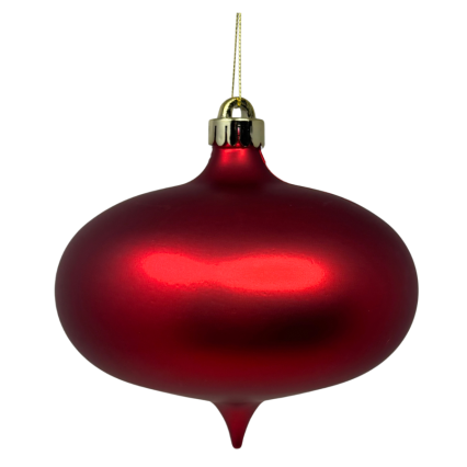 6" Onion Shaped Ornament - Red