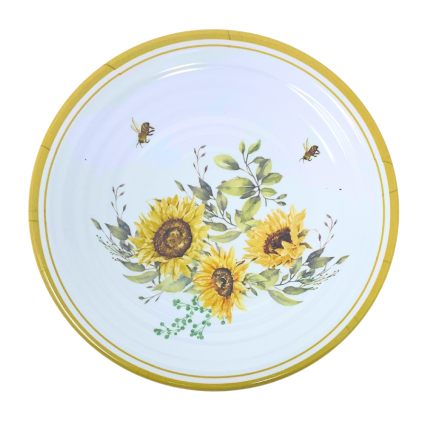 8" Bees and Sunflowers Plate