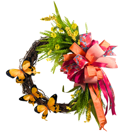 24" Butterfly Wreath