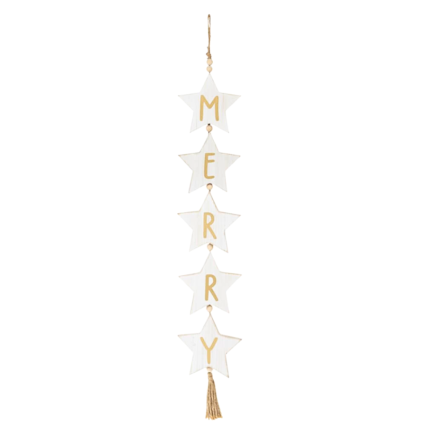 30" Star Wooden Merry Sign