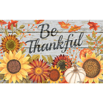 Be Thankful Flowers Large Mat