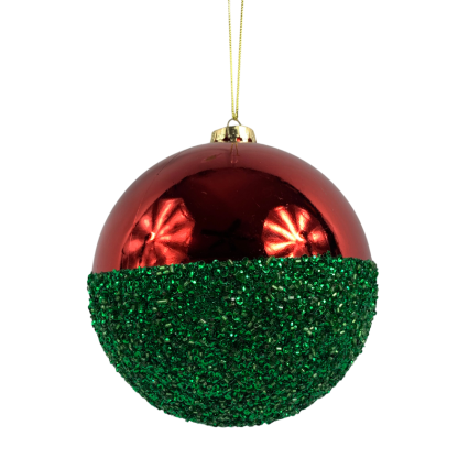 6" Half the Fun Christmas Ball Ornament