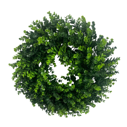 18" Eastern Eucalyptus Wreath 2 Tone Green