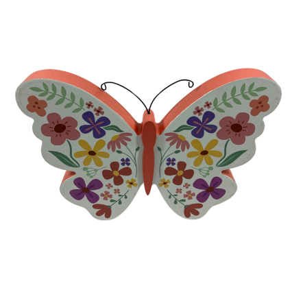 Spring Butterfly Block - Coral