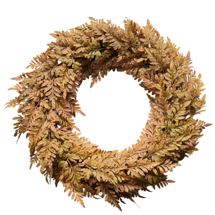 24" Squirrel Foot Wreath - Orange