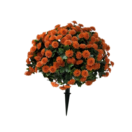 16" UV Orange Mum Bush Stake
