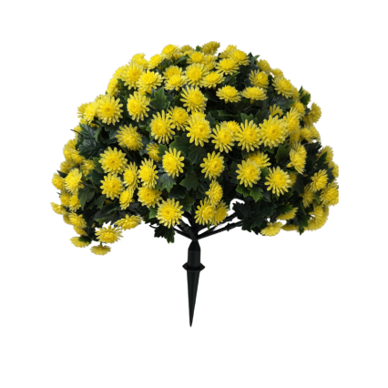 16" UV Mum Bush Stake - Yellow
