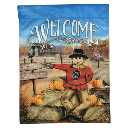 NC State Wolfpack Scarecrow Garden Flag