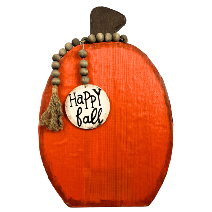 18" Happy Fall Pumpkin Decor