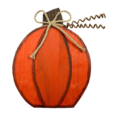 10" Orange Decorative Pumpkin