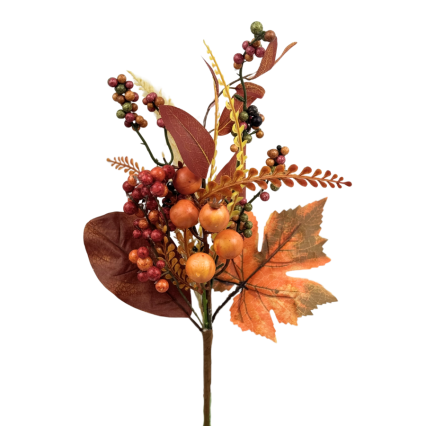 15" Autumn Berry and Leaf Pick