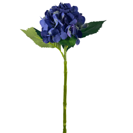 19" Hydrangea Stem- Dark Blue