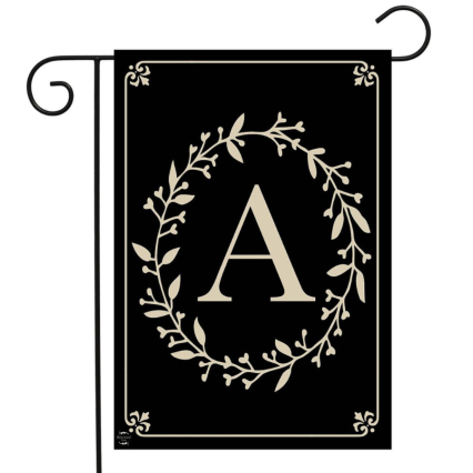 Classic Monogram Garden Flag - A