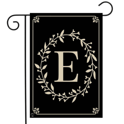 Classic Monogram Garden Flag - E