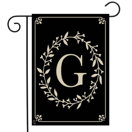 Classic Monogram Garden Flag - G