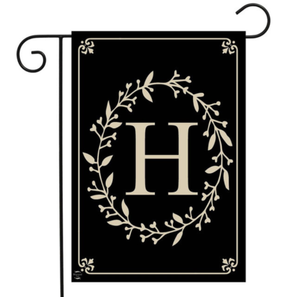 Classic Monogram Garden Flag - H