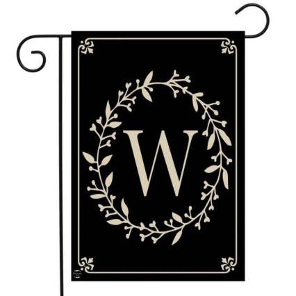 Classic Monogram Garden Flag - W