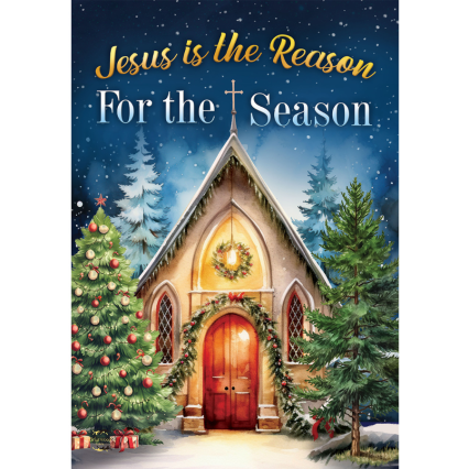 Reason For The Season Church Garden Flag