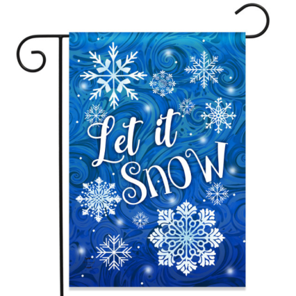 Let It Snow Snowflakes Garden Flag