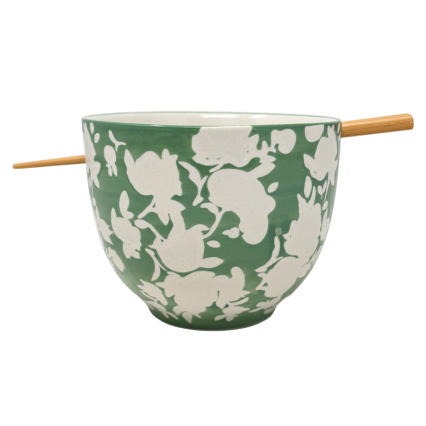 Noodle Bowl w/ Chopsticks - Teal